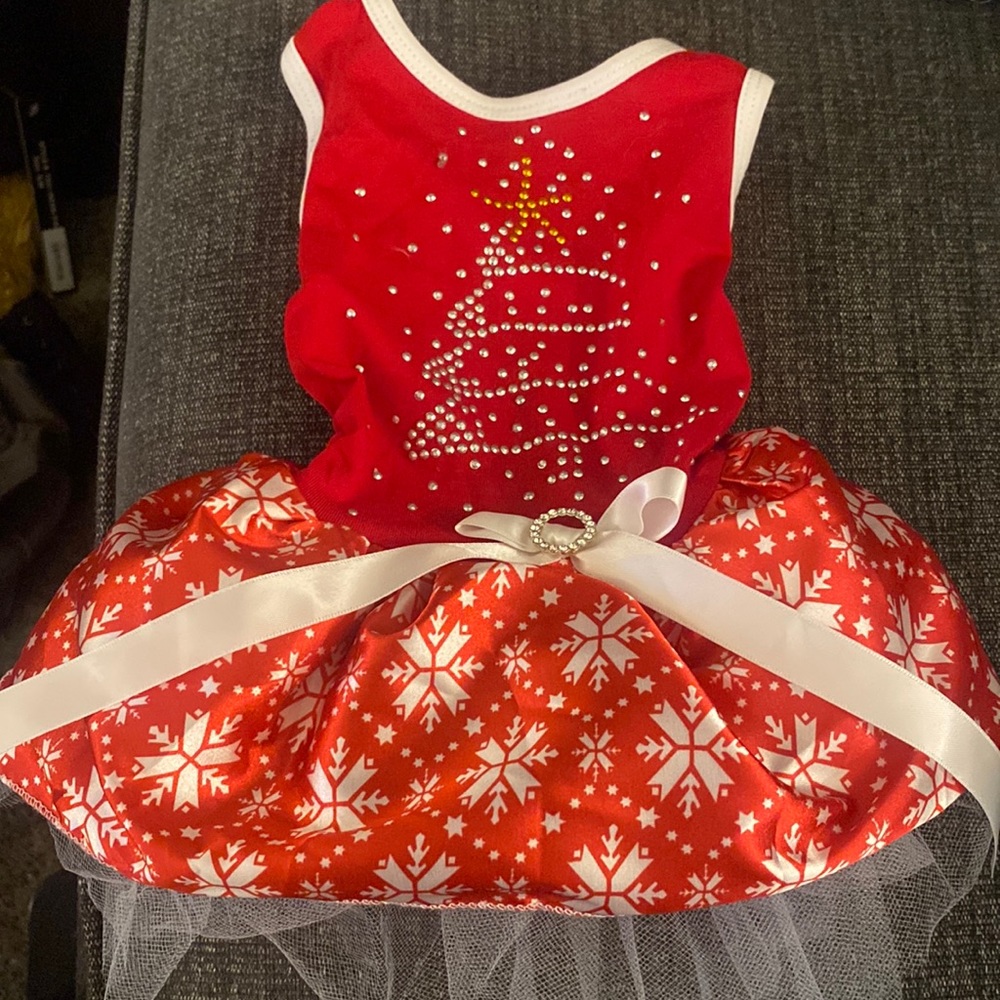 Red dog holiday dress